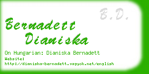 bernadett dianiska business card